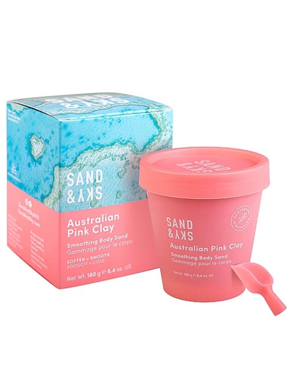 Sand & Sky Australian Pink Clay Smoothing Body Sand
